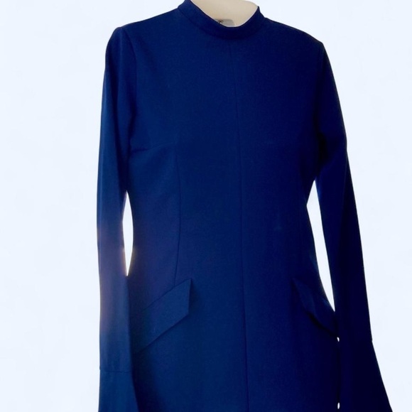 The Unbranded Brand Dresses & Skirts - Elegant Navy Long Sleeve Dress with pockets S